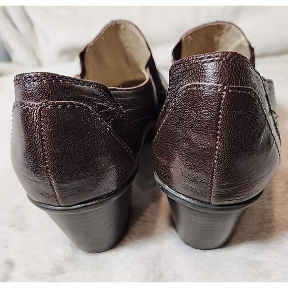 Naturalizer Leather Womens Shoes N5 Comfort Heels Slip Ons Clogs Size 11 M - Picture 4 of 8